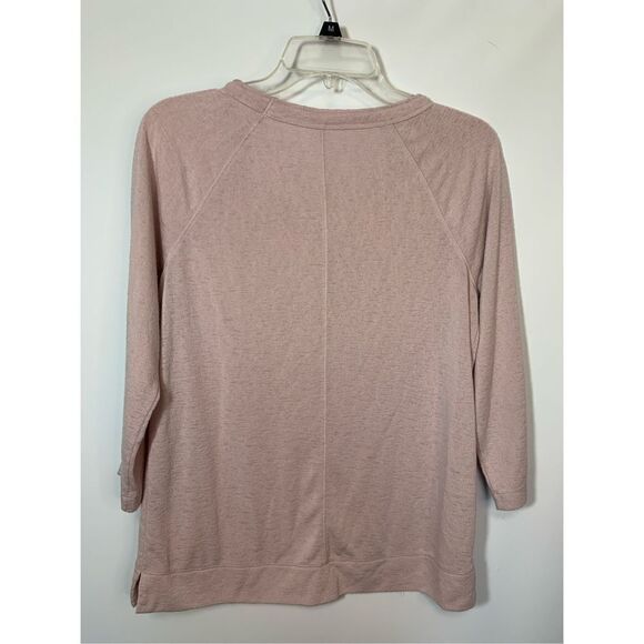 Ann Taylor LOFT Women's Heather Pink Raglan Long Sleeve Top Small - Picture 5 of 6